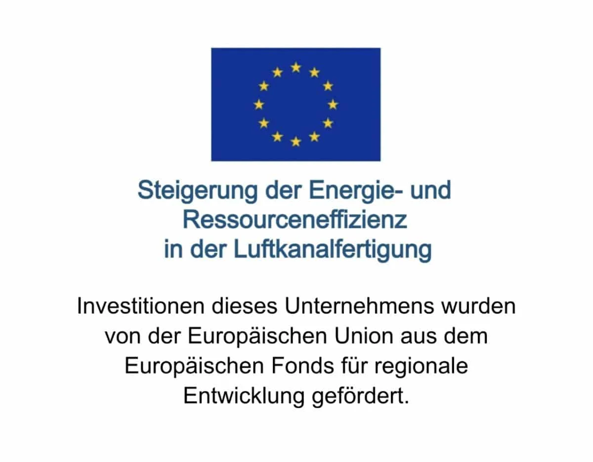 Hinweis zur Förderung durch den Europäischen Fonds für regionale Entwicklung mit EU-Flagge